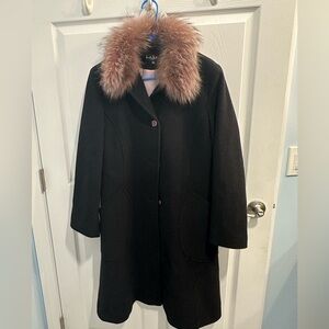 Nicole Miller Black wool coat — size 10